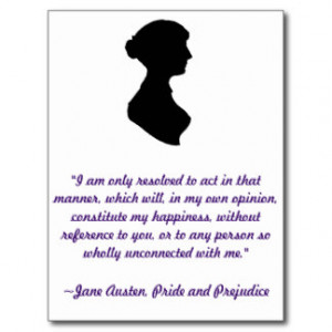 Jane Austen Quote Postcard