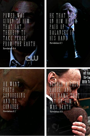 The Four Horsemen. War, Famine, Pestilence, and Death. #Supernatural