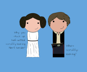 Princess Leia and Han Solo Empire Strikes Back kokeshi doll quote ...