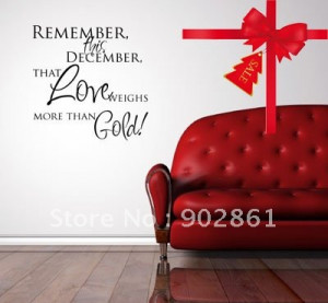 ... CHRISTMAS Remember this December Vinyl Quote Saying Decals 54x54cm
