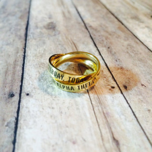 Kappa Alpha Theta Interlocking Quote Rings