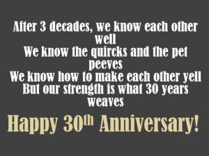 30th Anniversary Wishes: Quotes, Poems and Messages