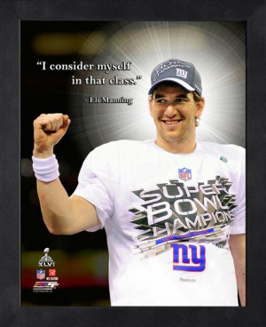 New York Giants Eli Manning Framed Pro Quote