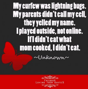 Parents upbringing quote via Loving Them Quotes page on Facebook