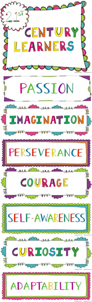 21st Century Learners Posters $ Passion, Imagination, Perseverance ...