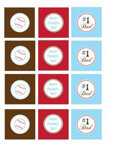 ... Creations: FREE Printables - Father's Day Baseball Party Tags More