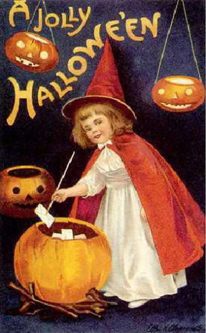 Vintage Halloween Postcards & Halloween Sayings & Riddles
