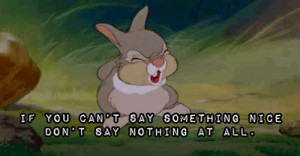 If You Can’t Say Something Nice…