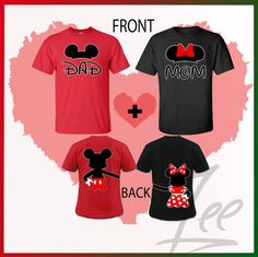 Couple T-shirt Mom and Dad disney shirts,Mix and match colors n sizes ...