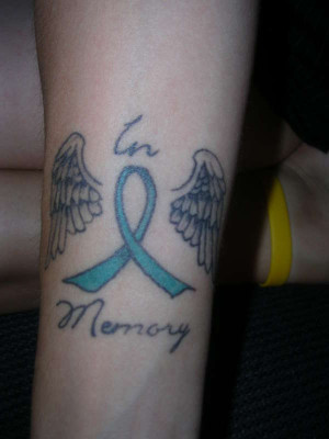 ovarian cancer ribbon tattoo designs