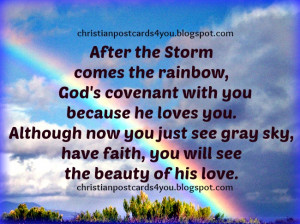 God is with you in the storm. Free christian cards for you. Christian ...