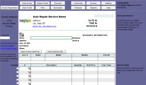Auto Repair Invoice Template (Uniform Invoice Software V3 edition)