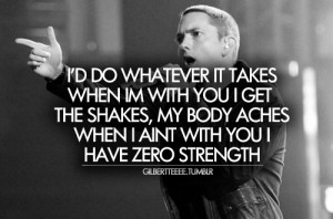 body, eminem, love, lyrics, quote, shakes, space bound, strength, text