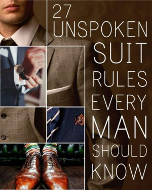 unspoken suit rules for the groom