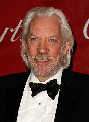 The 80-year old, 193 cm tall Donald Sutherland in 2015 photo