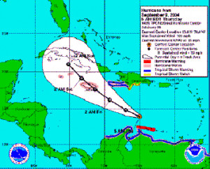 Hurricane Ivan Track Bible code: hurricane ivan