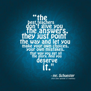 ... answers. They just point the way and let you make your own choices