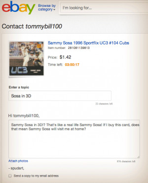 Sammy Sosa in 3D!? That’s like a real life Sammy Sosa! If I buy this ...