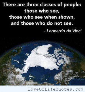 Leonardo da Vinci quote on classes of people