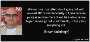 Warner Bros. has talked about going out with low-cost DVDs ...
