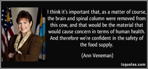More Ann Veneman Quotes