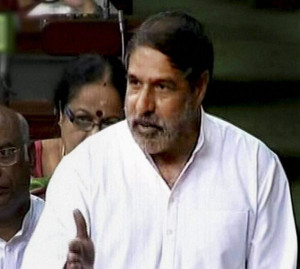 Commerce and Industry Minister Anand Sharma speaks in the Lok Sabha in ...