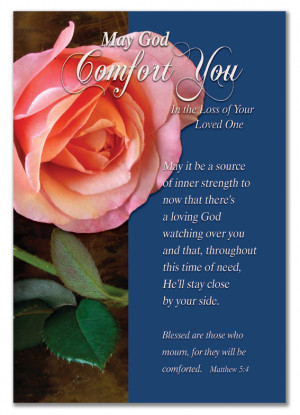 CHRISTIAN SYMPATHY CARDS - May God Comfort You - With Christian
