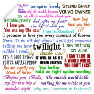 Twilight Quotes Wall Decal