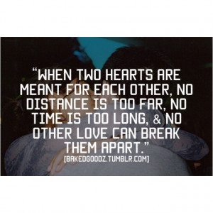 Nothing will ever break us apart