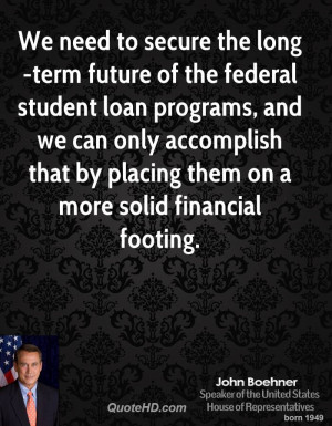 We need to secure the long-term future of the federal student loan ...