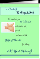Babysitter Thank You card - Product #314846