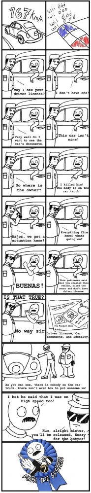 funny police speeding ticket comic