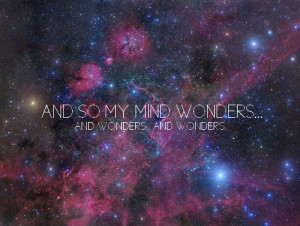 mind, stars, text, universe, wonder