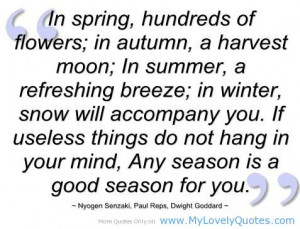 In spring hundreds of flowers – good spring quotes