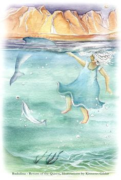 while after Mama-Sima got there, the dolphin came close to the beach ...