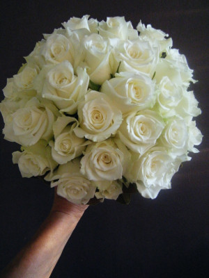 White Rose Wedding Bouquets