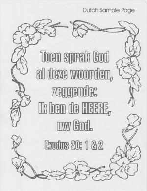 Dutch bible verse coloring book