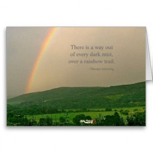 Inspirational Rainbow Scene and Navajo Saying Greeting Card