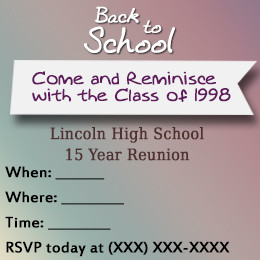 Class Reunion Invitations