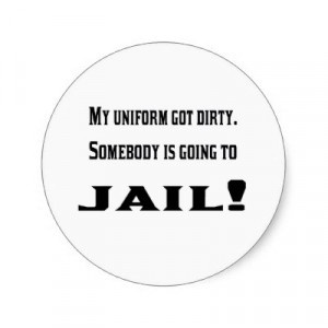 The dirty uniform round stickers by shcirerf. Funny police phrases and