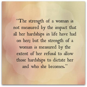 Strength of A Woman is...