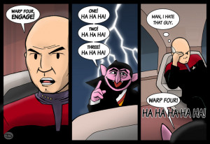 Captain Picard and Count Von Count
