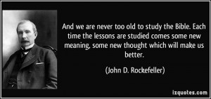 And we are never too old to study the Bible. Each time the lessons are ...
