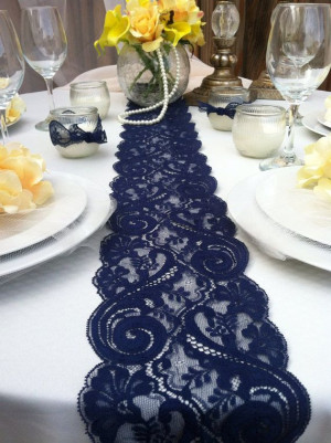 navy blue wedding table decorations