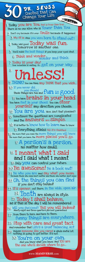 30 Dr. Seuss Quotes that Can Change Your Life-Infographic