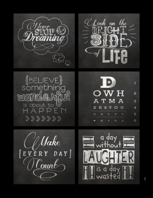 Download this Free Sheet of Chalkboard Quotes