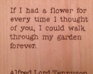 Love quote Alfred Lord Tennyson, wo rds burned into wood, perfect ...