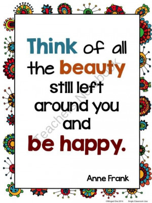 Anne Frank Quotes Posters and Quotation Reflection Pages from ...