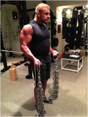 Triple H with chain