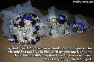 What Birthday wish do we make for a daughter who already has the best ...